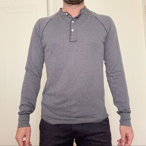 Save Khaki SKU Supima Jersey Henley Gray Men’s Size Small